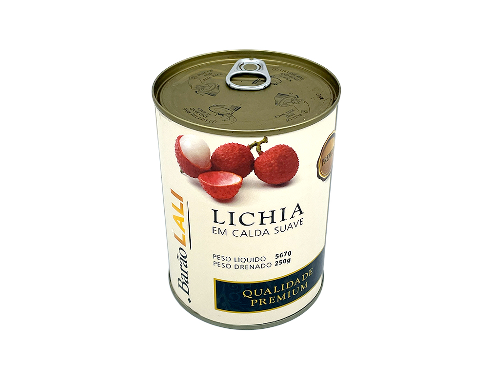 LICHIA EM CALDA PREMIUM BARÃO LALI 567 G (CX 24 LT)